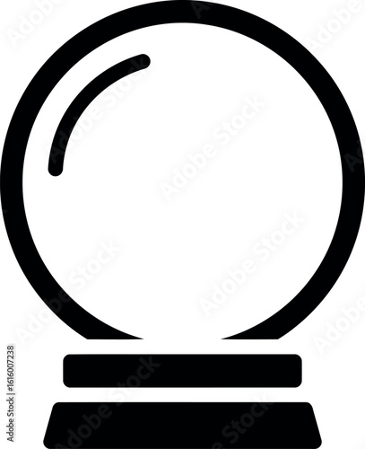 Crystal ball icon future magic fortune telling