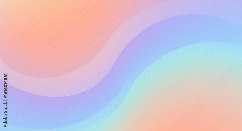 Fototapeta premium Pastel Wave Background Design