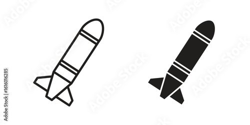 Torpedo icon for social media, app, and web design. Vector illustration.
