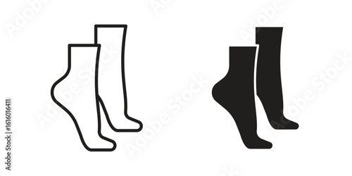 Tiptoe feet icon for social media, app, and web design. Vector illustration.
