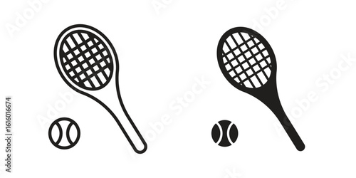 Tennis racket icon for social media, app, and web design. Vector illustration.
