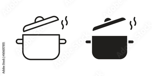 Stew pot icon for social media, app, and web design. Vector illustration.