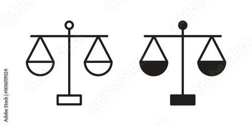 Scale icon for social media, app, and web design. Vector illustration.