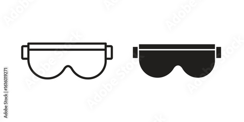Safety glasses icon for social media, app, and web design. Vector illustration.