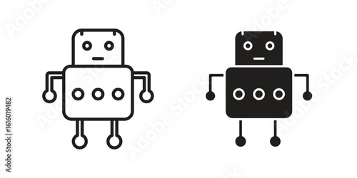 Robo icon for social media, app, and web design. Vector illustration.