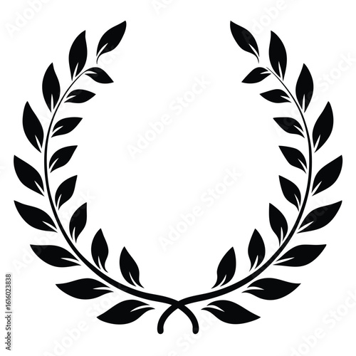 Elegant Laurel Wreath Design For Awards And Victory Celebrations