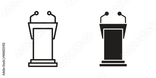 Lectern icon for social media, app, and web design. Vector illustration.
