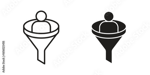 Lead conversion icon for social media, app, and web design. Vector illustration.