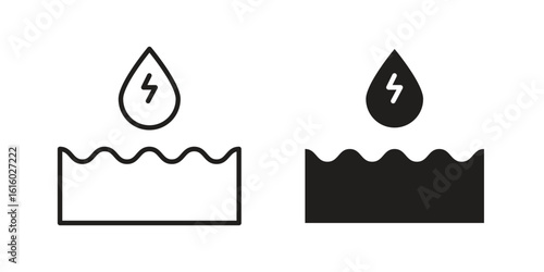 Hydraulic energy icon for social media, app, and web design. Vector illustration.