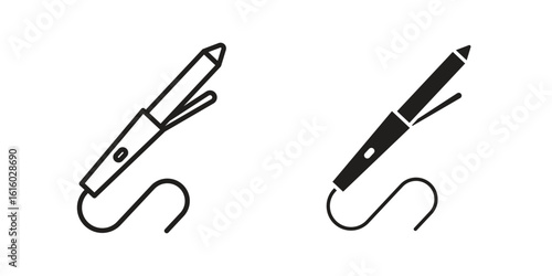 Hair curler icon for social media, app, and web design. Vector illustration.
