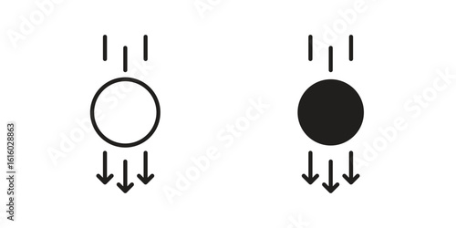 Gravity icon for social media, app, and web design. Vector illustration.