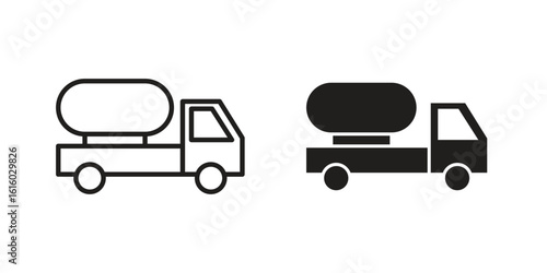 Fuel truck icon for social media, app, and web design. Vector illustration.