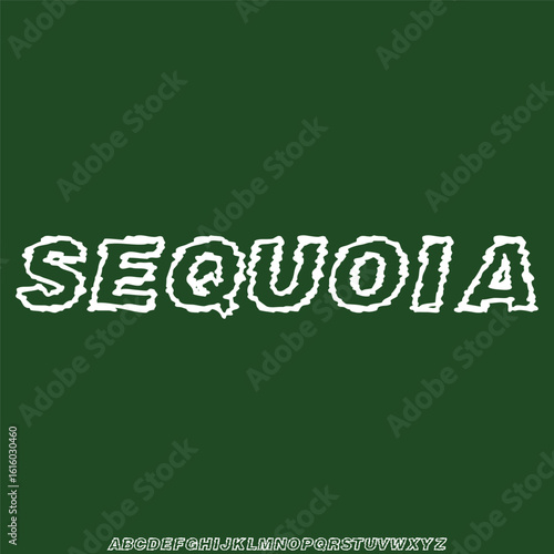 Creative modern sans serif line art style alphabet display font vector
