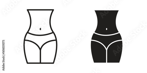 Female hips and waist icon for social media, app, and web design. Vector illustration.