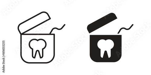 Dental floss icon for social media, app, and web design. Vector illustration.