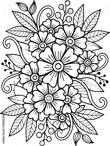 flowers coloring pages for adults