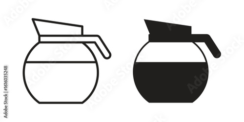 Coffee pot icon for social media, app, and web design. Vector illustration.