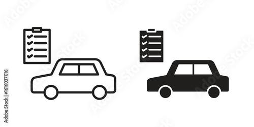 Car repair check list icon for social media, app, and web design. Vector illustration.