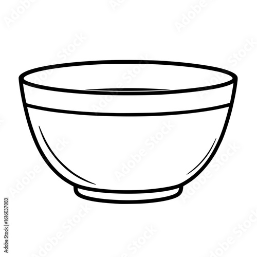 vector illustration of a bowl