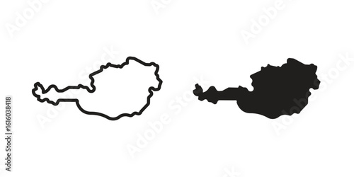 Austria icon for social media, app, and web design. Vector illustration.