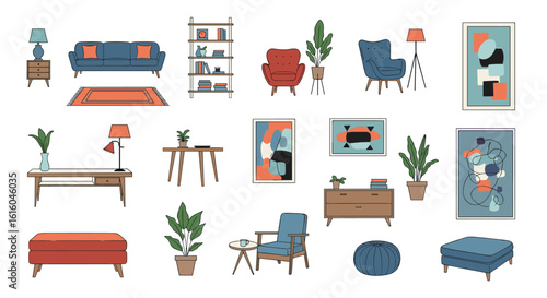 Cozy living room furniture and decor accents for modern home design inspiration