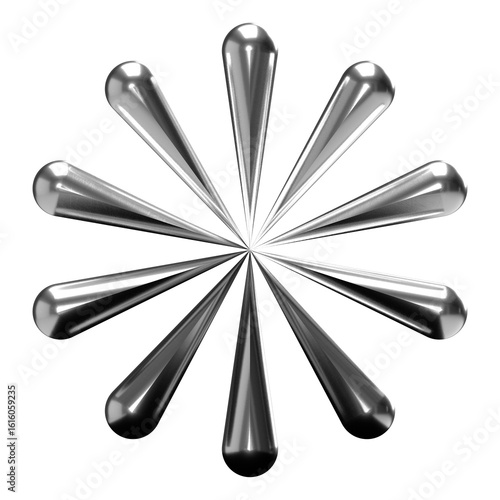 Chrome metalic y2k element