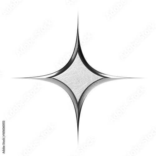 Chrome metalic y2k element