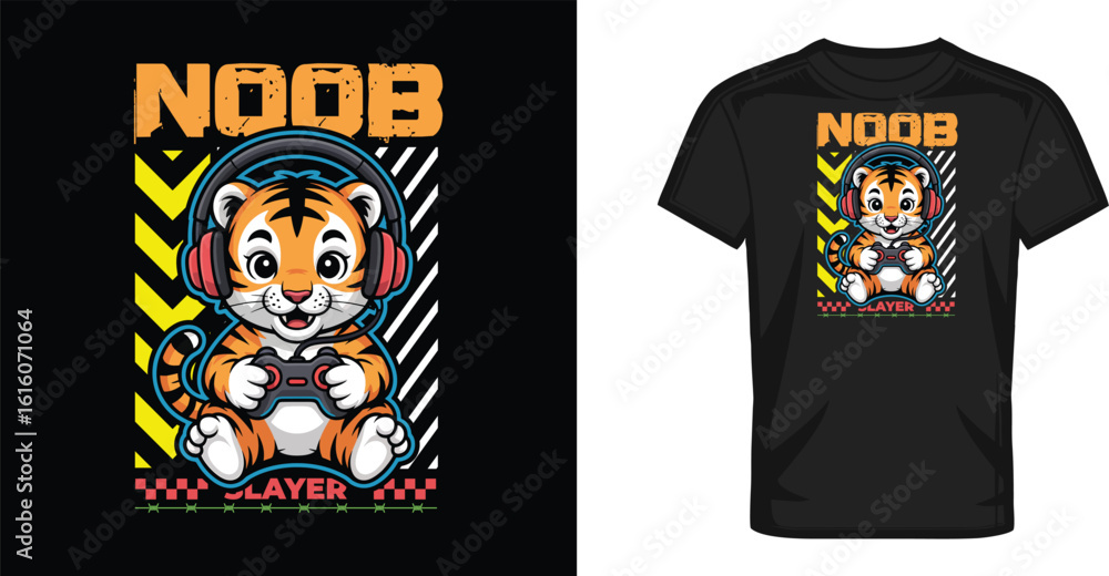 Fototapeta premium Gaming t shirt design with pet