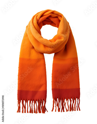  Warm Gradient Orange Scarf - Autumn Fashion Accessory & Cozy Winter Wear