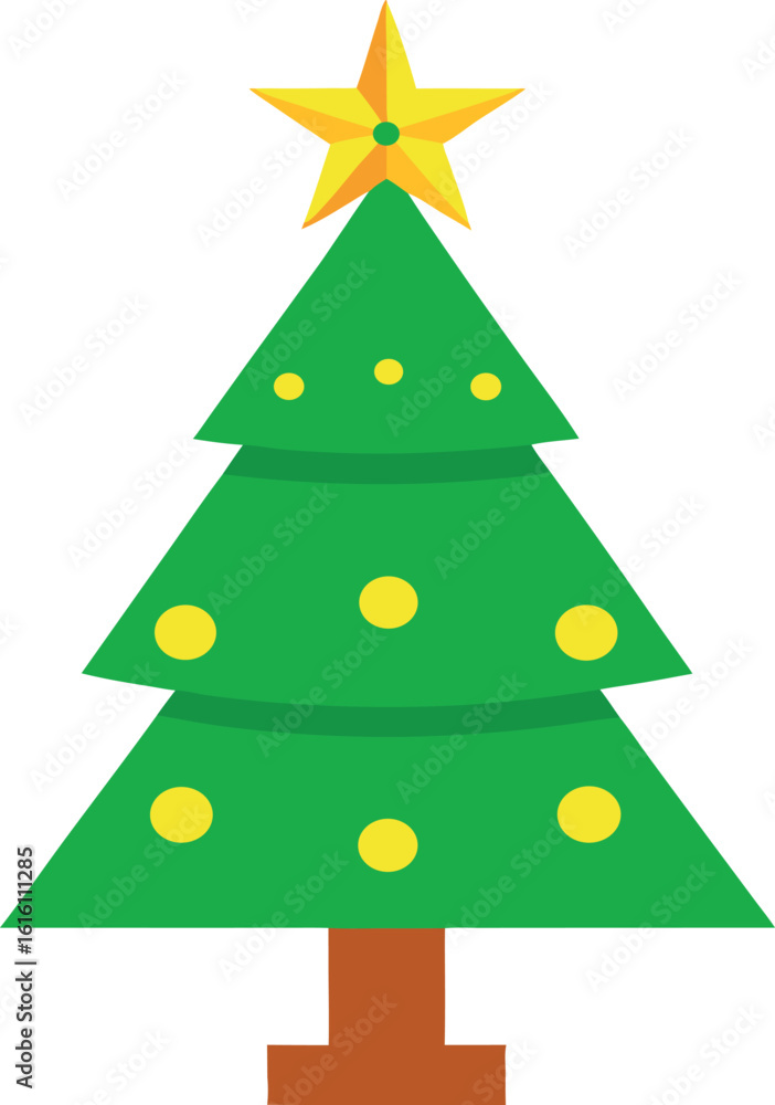 Obraz premium christmas tree vector illustration