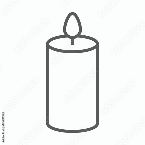 candle icon, beeswax candle vector
