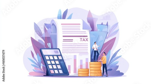 Income reporting, revenue declaration, financial statement. Filing tax return software, electronic tax filing, filing taxes by yourself metaphors. Vector isolated concept metaphor illustrations., no 