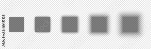Realistic square shadow cast from soft cube form. Subtle light and blurred edges create abstract white mockup. Clean top view. Perfect for modern banners or product layout.