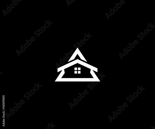 Letter a home roof modern clean logo