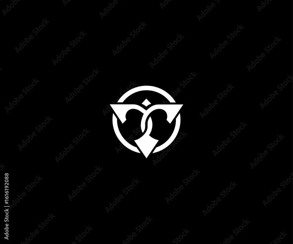 Obraz premium letter t anchor boat sea modern clean logo