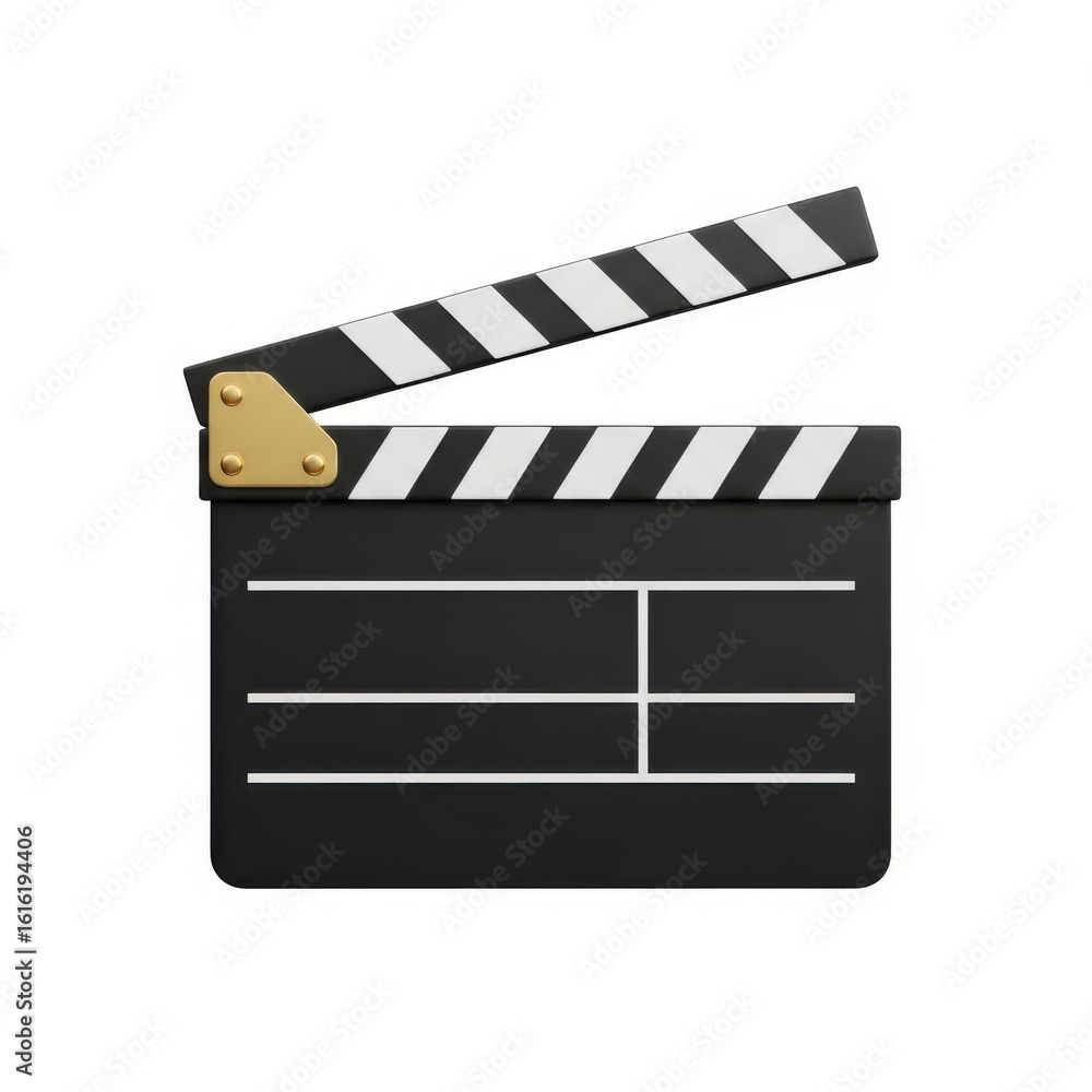 Fototapeta premium A black clapperboard for film production