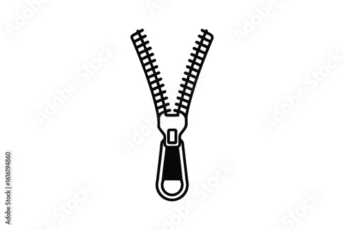 Open Zipper Silhouette Design