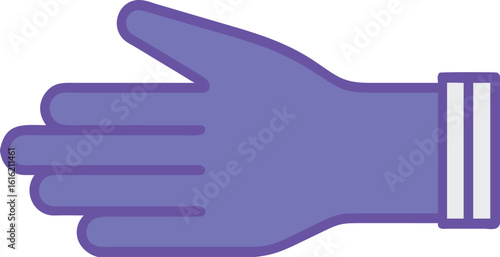 Colored Hand Icon. Vector Illustration. Medicine. Human Upper Limb, Fingers. Concept Anatomy

