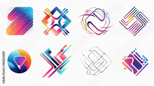 Abstract colorful graphic designs