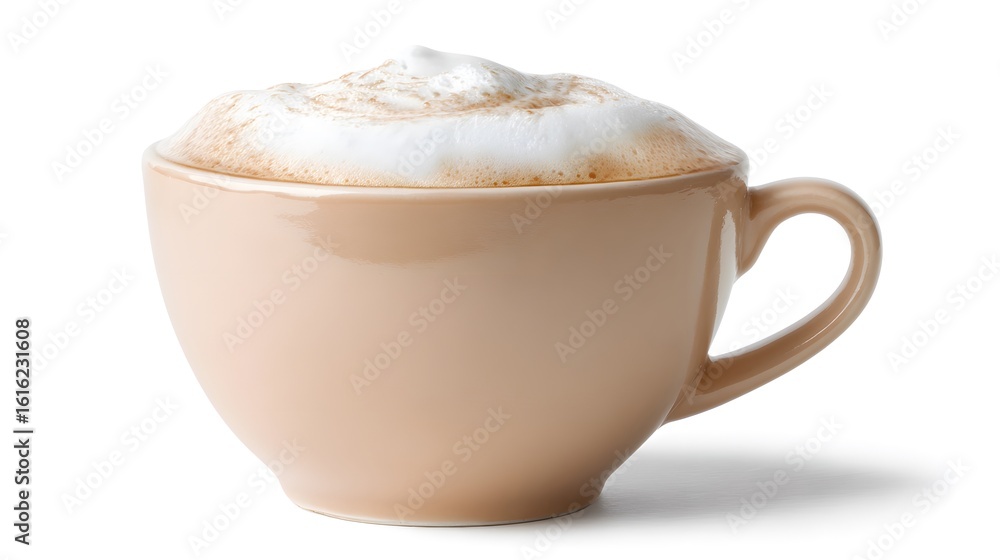 Obraz premium A comforting cup of cappuccino with a frothy foam
