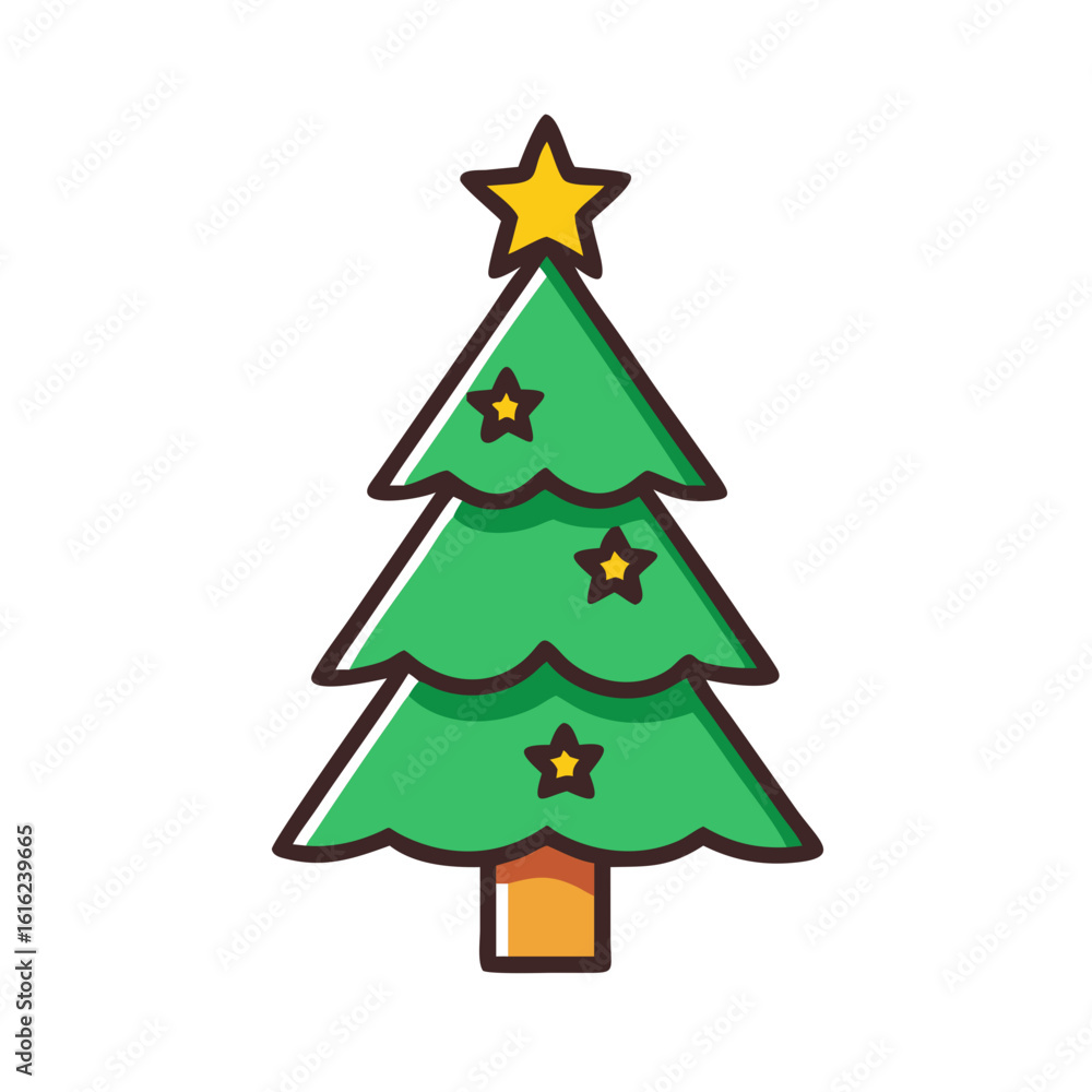 Fototapeta premium christmas tree icon design. christmas related icon.