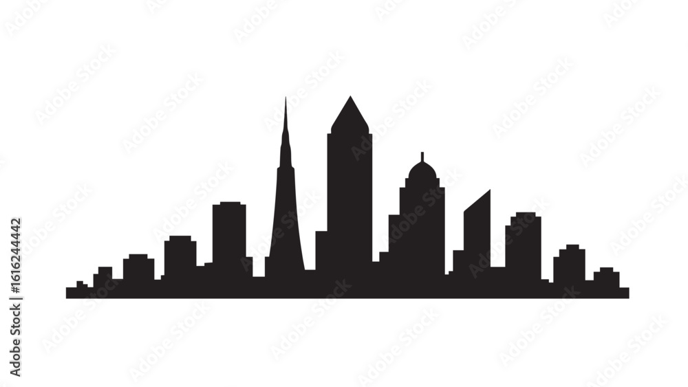 Fototapeta premium Los Angeles skyline in black
