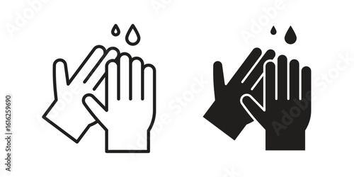 Wash hands icon design for signs, logo, apps or website