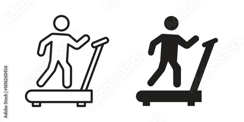 Treadmill icon design for signs, logo, apps or website