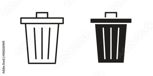 Trash icon design for signs, logo, apps or website
