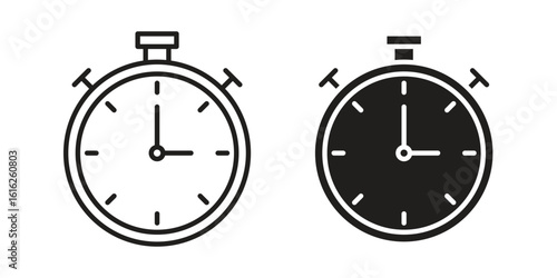 Timer icon design for signs, logo, apps or website
