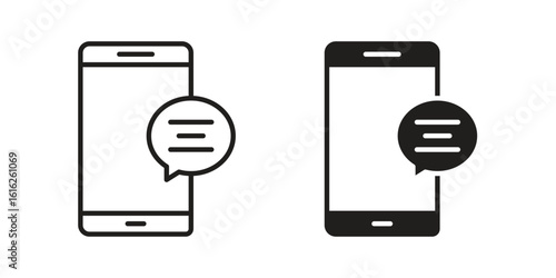 Text message icon design for signs, logo, apps or website