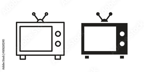 Television icon design for signs, logo, apps or website