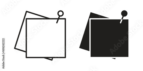 Sticky note icon design for signs, logo, apps or website