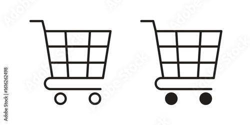 Shopping trolley icon design for signs, logo, apps or website